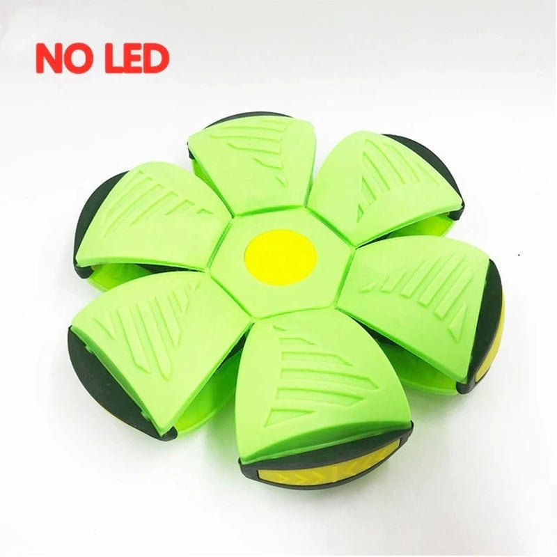 Pet Dog Toys Flying Saucer Ball Magic Deformation UFO TOYS Outdoor Sports Dog Training Equipment Dog'S Play Flying DISC