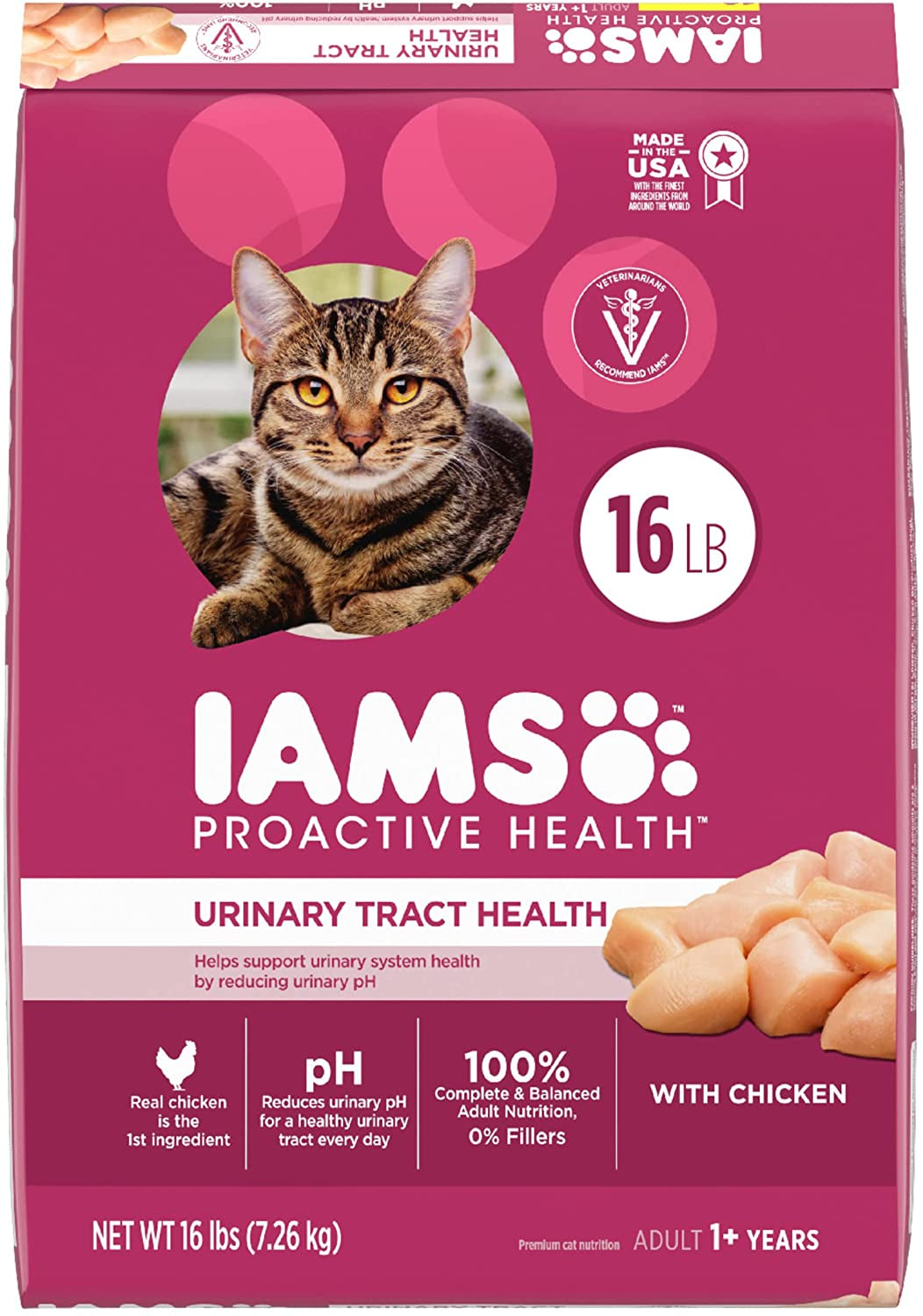 PROACTIVE HEALTH Adult Urinary Tract Healthy Dry Cat Food with Chicken Cat Kibble, 16 Lb. Bag