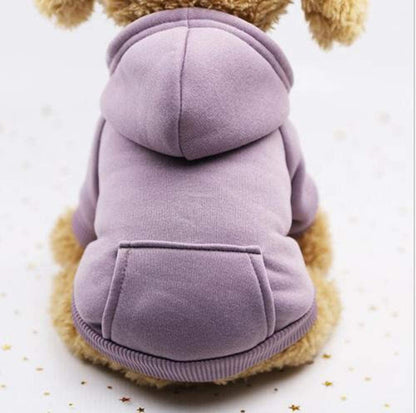 Pet Dog Hoodies Dog Clothes for Small Dogs Vest Chihuahua Clothes Warm Coat Jacket Autumn Puppy Outfits Cats Dogs Clothing(S, Purple)