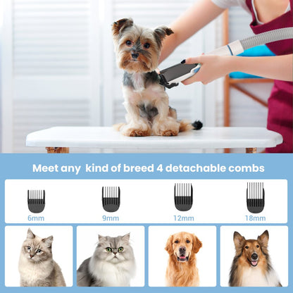 Powerful Suction Pet Grooming Vacuum with 5 Dog Grooming Tools for Pets Vacuum, for Shedding Grooming