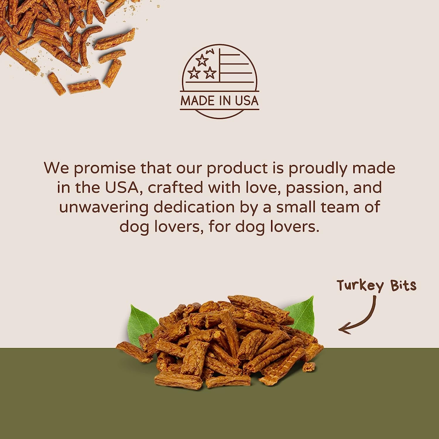 Turkey Bits: Pure Turkey Dog Treats - All Natural Treats for Dogs. Vet Approved, Limited Ingredients, Grain Free, Healthy & Nutritious Treats for Dogs (Turkey, 8Oz)