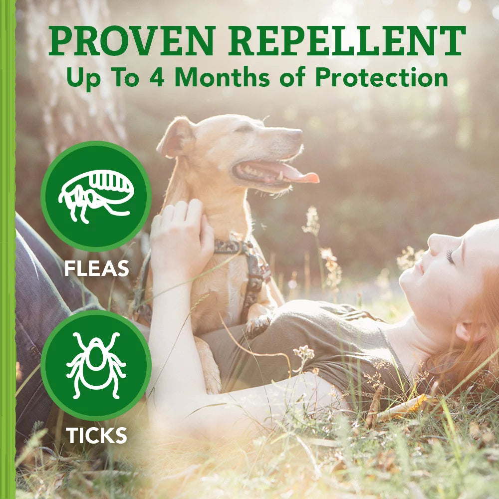 Flea and Tick Repellent Collar for Dogs and Puppies - 4 Month Supply