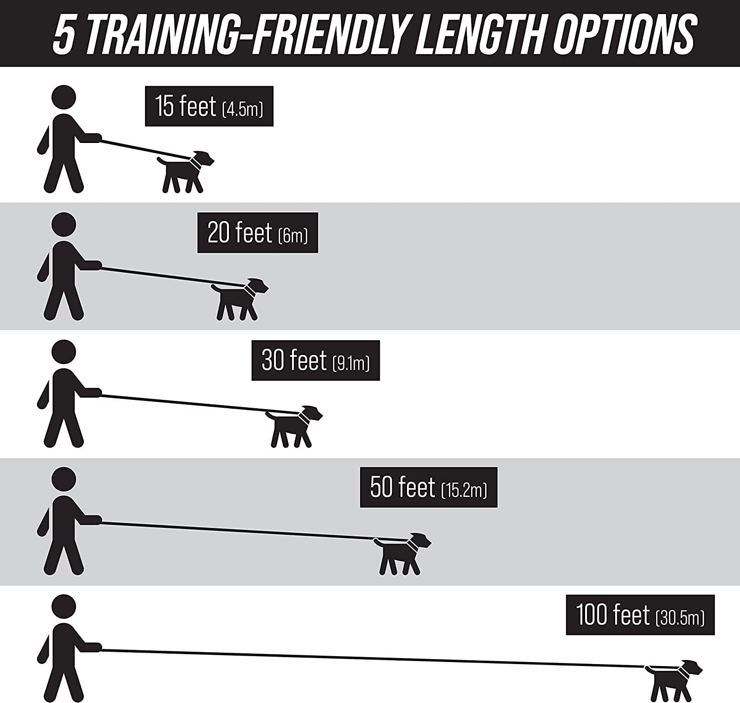 Extra Long Dog Leash - Long Lead Leash for Dog Training - Recall Leash for Dogs outside 50 Foot