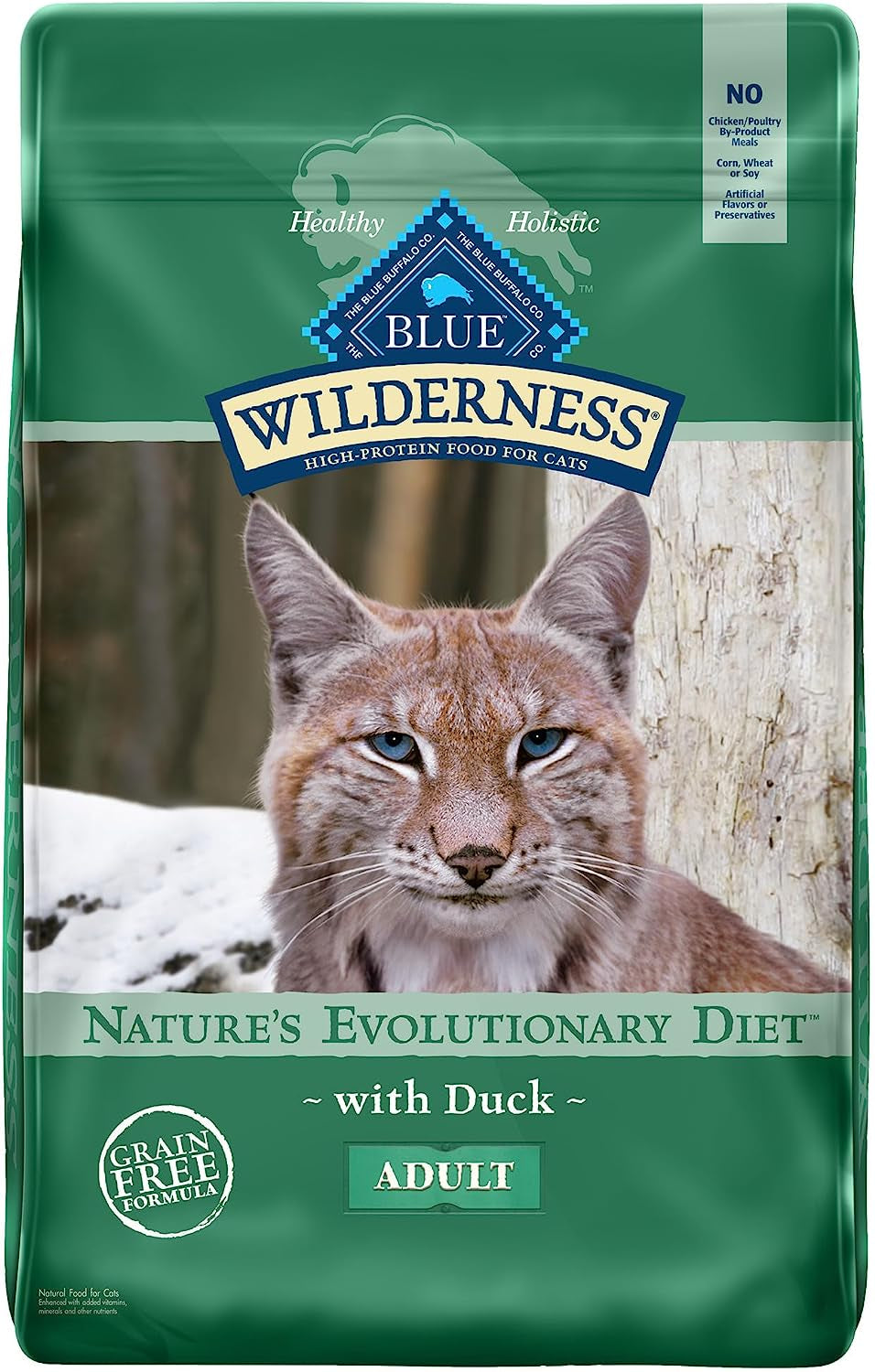 Wilderness High Protein, Natural Adult Dry Cat Food, Duck 11-Lb