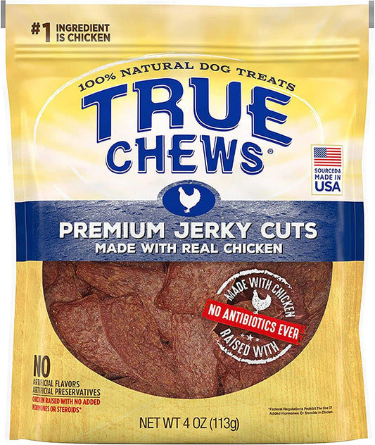 Blue Buffalo True Chews Jerky Cuts Natural Dog Treats, Chicken 4 Oz Bag