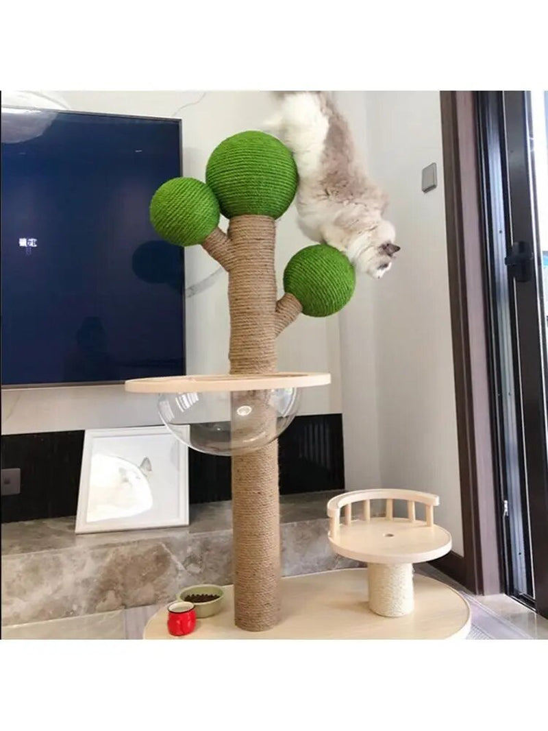 Cat Toy Cactus Cat Climbing Frame Green Cactus Prickly Pear Cat Scratcher Sisal Cat Scratching Post Cat Grinding Claw Toy