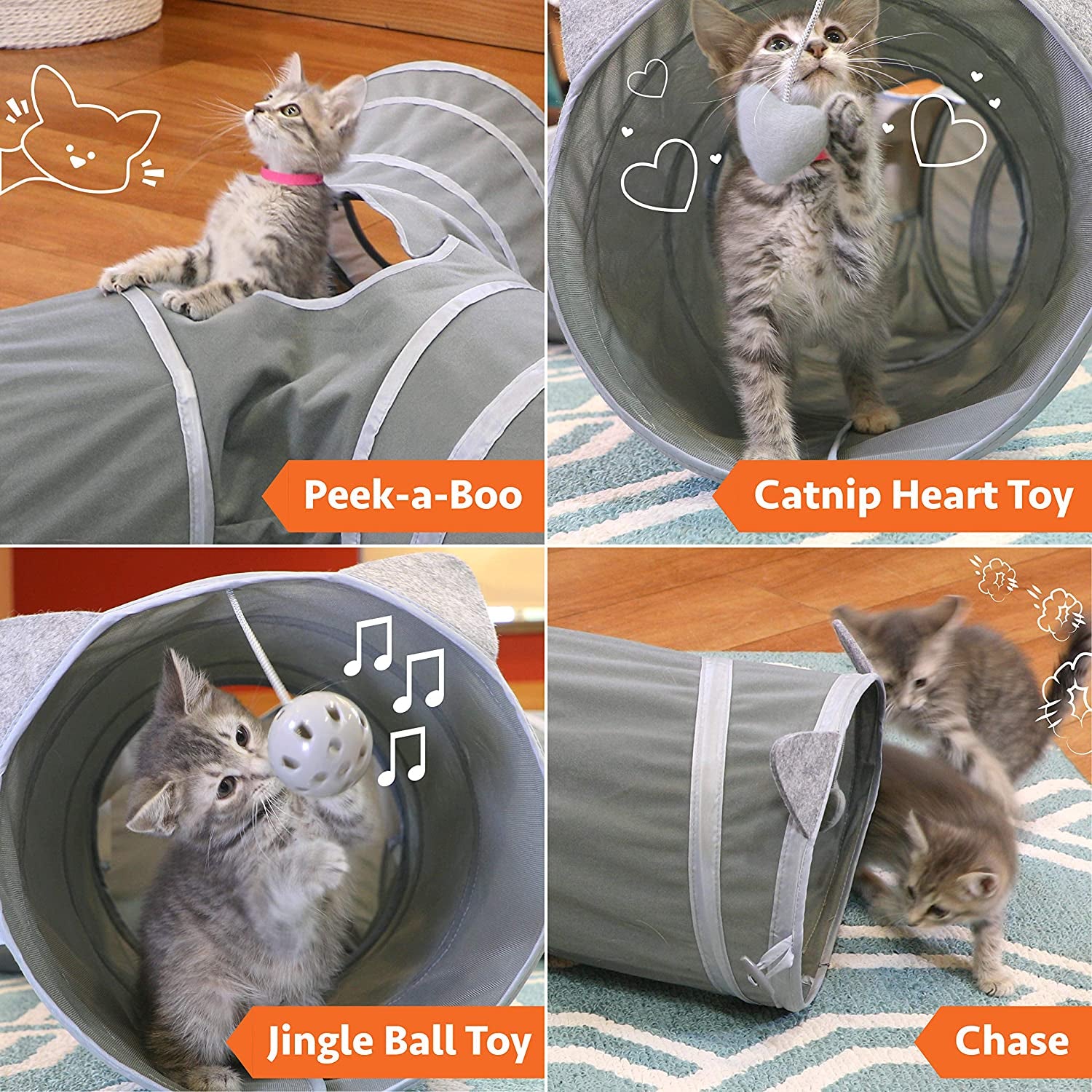 Kitty City Cat Tunnel, Cat Bed, Tunnel, Cat and Kitty Toys