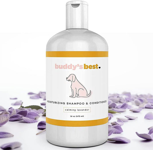 Oatmeal Dog Shampoo and Conditioner for Sensitive Skin - Calming Lavender Scent, 16Oz