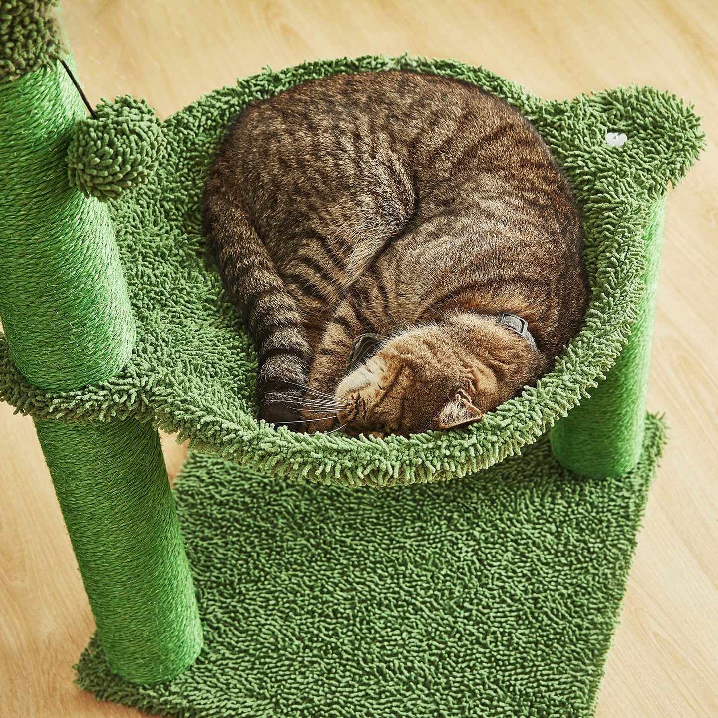 35 Inches Cactus Cat Tree with Hammock 