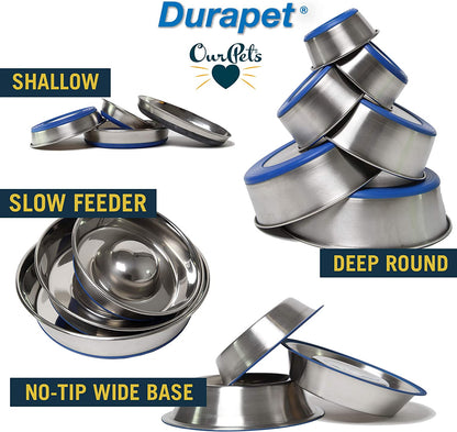 Stainless Steel Non-Slip Bowl - Holds up to 1 Cup 