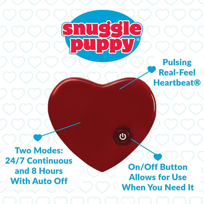 Original Snuggle Puppy Heartbeat Stuffed Toy for Dogs - Pet Anxiety Relief and Calming Aid - Comfort Toy for Behavioral Training - Black