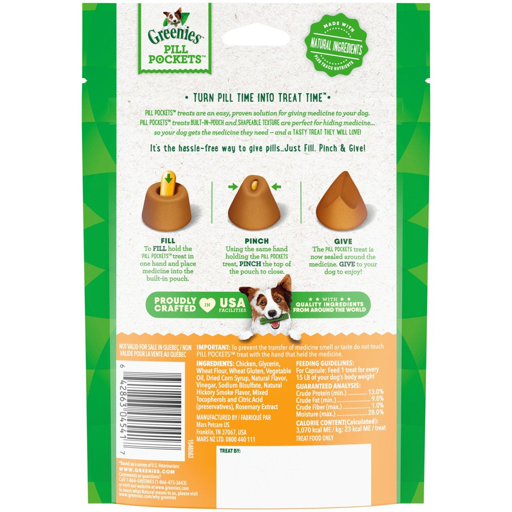 Pill Pockets Chicken Flavor Treats for Dogs, 7.9 Oz Pouch, 30 Ct