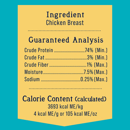  Freeze Dried Dog Treats, Chicken Breast 14.8 Ounces