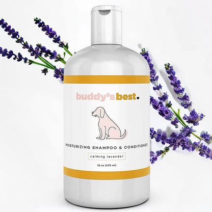 Oatmeal Dog Shampoo and Conditioner for Sensitive Skin - Calming Lavender Scent, 16Oz