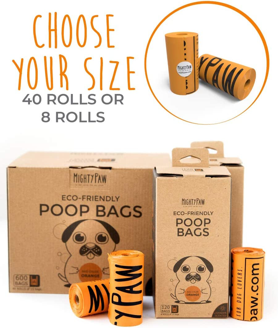 Eco-Friendly Extra-Thick Poop Bags (Lavender-Scented & Biodegradable 9" X 13" )