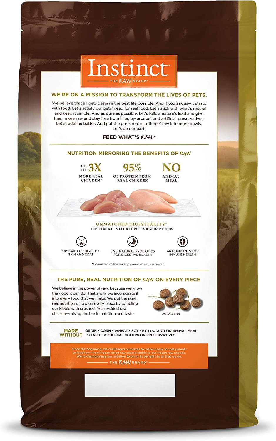 Instinct Ultimate Protein Grain Free Cage Free Chicken Recipe Natural Dry Cat Food, 10 Lb. Bag