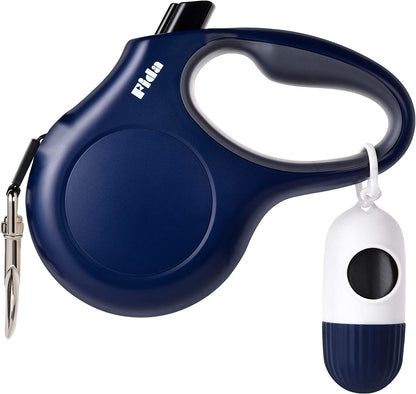 Retractable Dog Leash w/Dispenser and Poop Bags