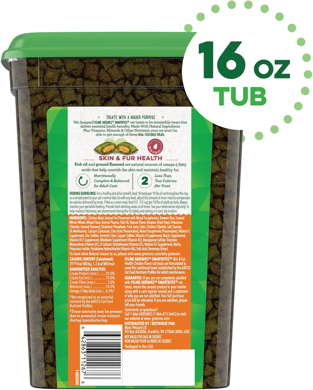 Greenies Feline SMARTBITES 16 Oz.